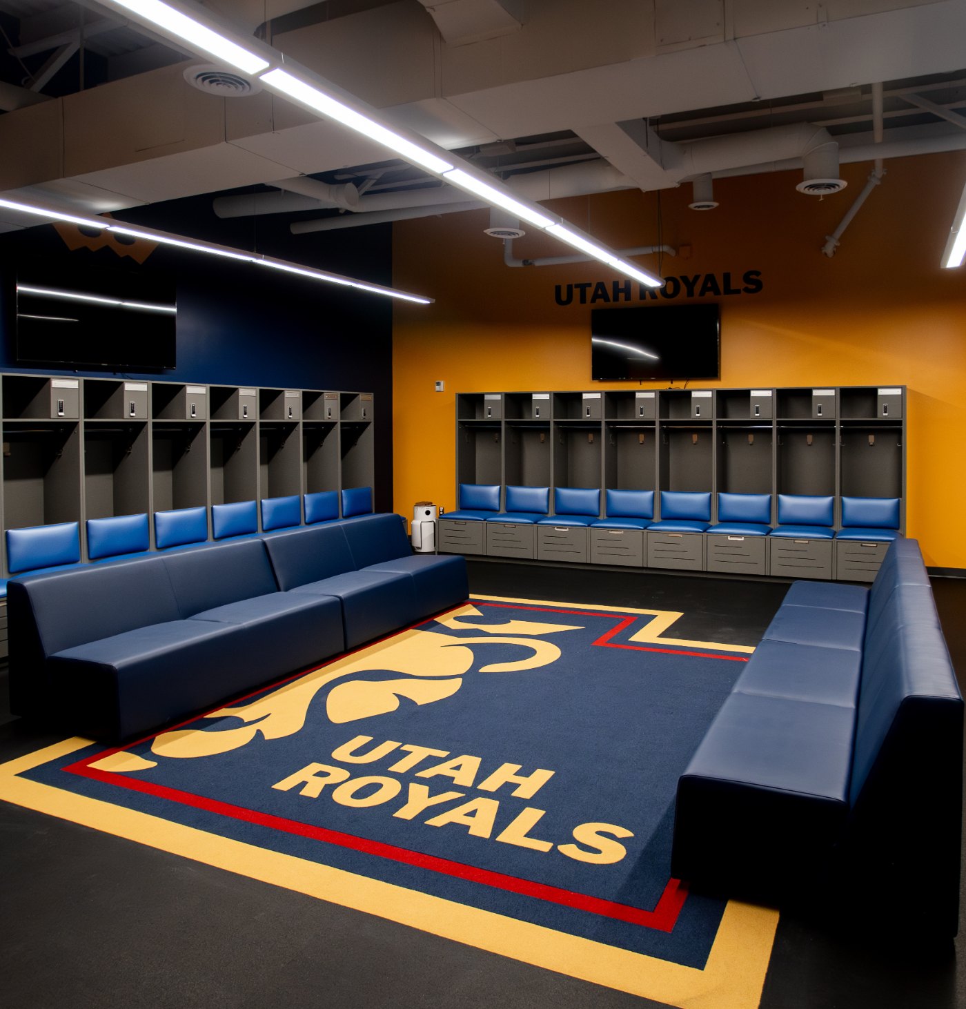 Utah Royals training facility locker room built by The WILL Group